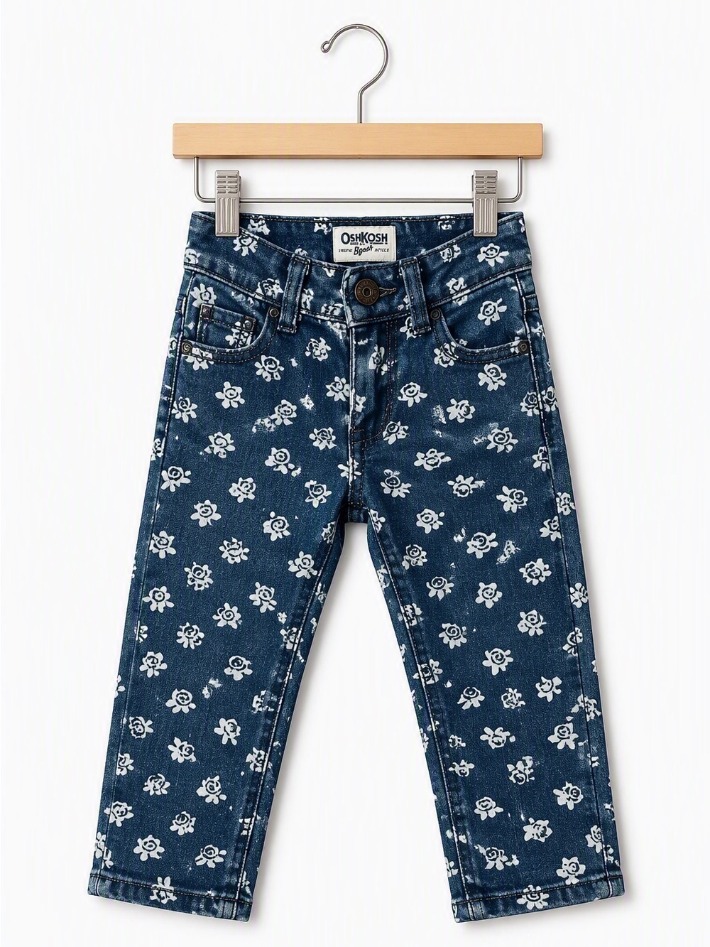 OshKosh B'gosh Girls All Over Floral Print Jeans Vintage Style